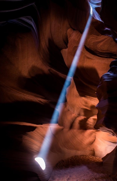 Light entering Antelope Canyon area